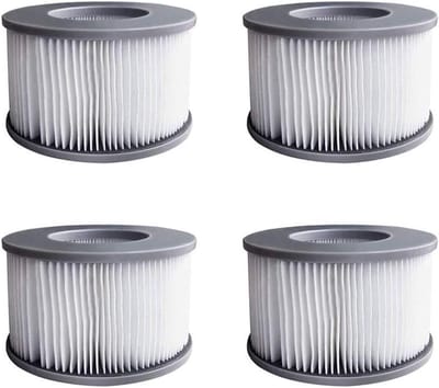 4 x Whirlpool Filters voor Inflatable Zwembaden, Verbeterde Cartridge Filters Geschikt voor MSpa en Alle Huidige Whirlpool Modellen