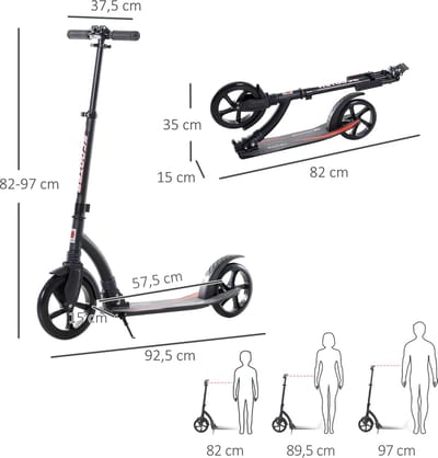 Killogood Step step opvouwbare step - opvouwbaar - schokdemper - vanaf 14 jaar - zwart