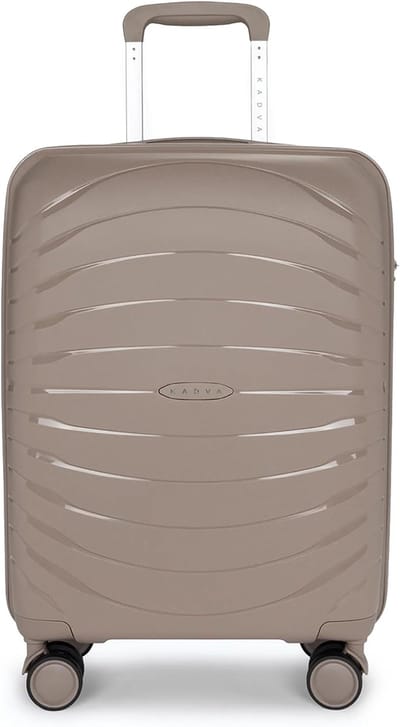 Reiskoffer met Wielen - Handbagage Koffer - Comfortabel Reizen - 4 Zwenkwielen Coded Lock - 55x40x20cm - Beige