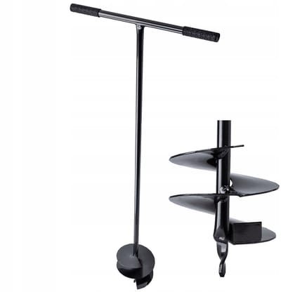 KADAX Handboor, grondboor van metaal, grondboor, paalboor, plantenboor, paalboor voor tuin, planten, handboor, spiraalboor, grondboor, 170 mm