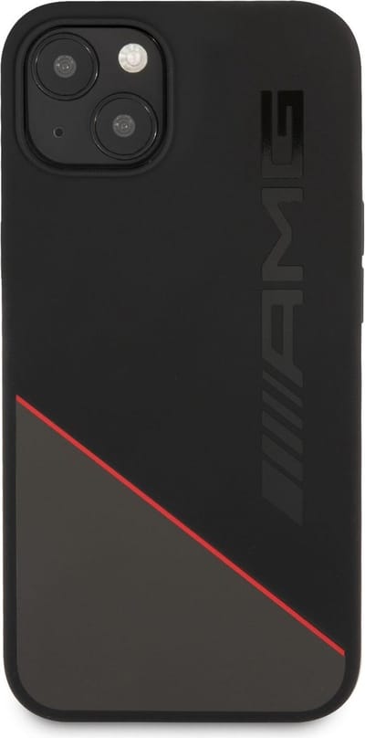 Mercedes-AMG Silicone Back Cover Two Tones voor iPhone 13 Mini (5.4") - Zwart/Rood