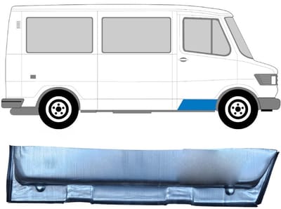 Reparatiepaneel voor deur binnen voor Mercedes T1 207-410 1977-1995 / Rechts