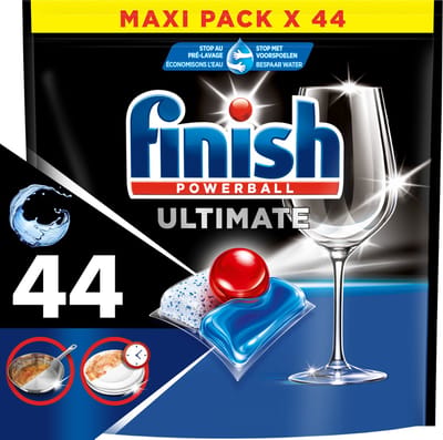Finish Ultimate All in One regular vaatwastabletten - 44 capsules - Diepe reiniging en Ultieme Glans