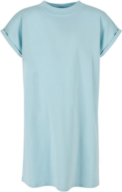 Urban Classics - Turtle Extended Shoulder Kinder Korte jurk - Kids 134/140 - Blauw