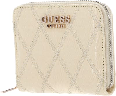 GUESS Portemonnee Adi SLG Zip Around Wallet Pale Yellow Lichtgeel