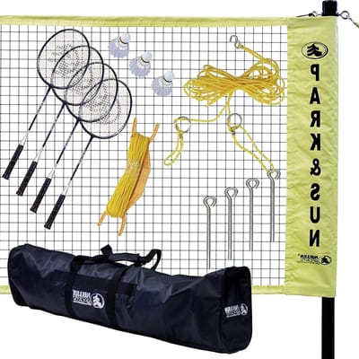 Park & Sun Netto Systeem van sporten het Draagbare Binnen/Openluchtbadminton met het Dragen van Zak en Toebehoren: