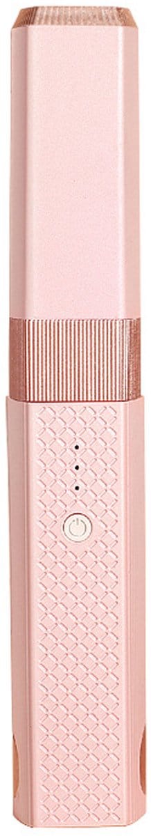 longziming - Mini Draadloze Stijltang & Krultang 2-in-1 - Snoerloze Haarstyler - Snelle Opwarming - Beschermt Haar tegen Beschadiging -Reishaarstyler - Compact & Draagbaar - Roze