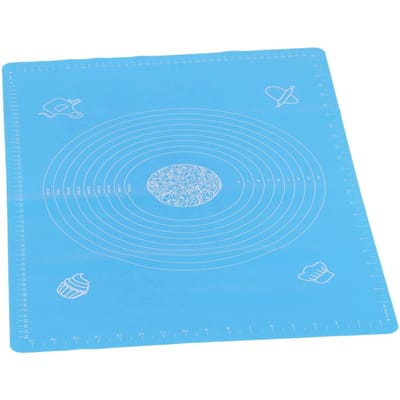 17.7x25.6in Siliconen Bakmat Huishoudelijke Deeg Rolmat met Schaal voor Thuiskeuken Blauw blauw