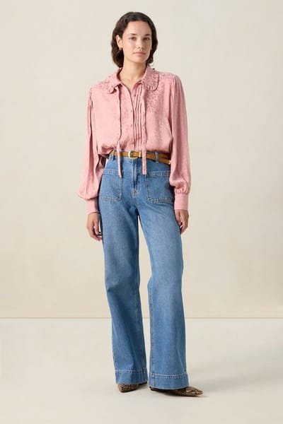 Sissy-Boy - Roze blouse met strik