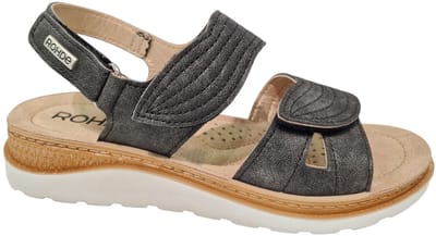 Rohde Leren Dames Sandalen - Zwart - 37