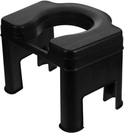 Toilet Kruk - Voetsteun Opstapje - Comfortabel Ontlasten - Antislip Ontwerp - 36 x 28 x 24 cm - Zwart