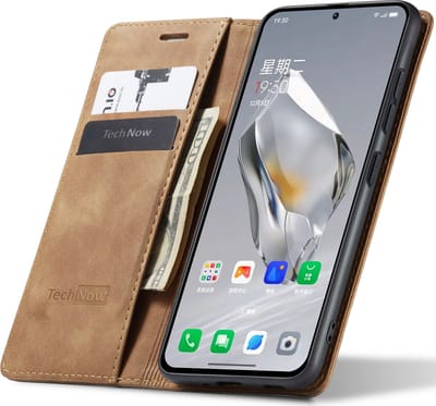 Hoesje geschikt voor OnePlus 12 - Book Case Leer Slimline Bruin