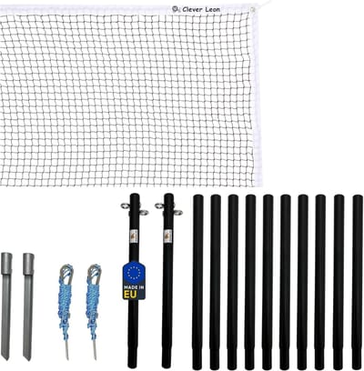 Badmintonnet Set - Sport Net - Buiten Spelen - Snelle Montage - 6.5 x 0.75 m - Zwart
