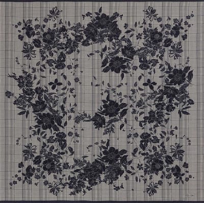 ROECKL sjaal Blooming Frame Scarf Black zwart