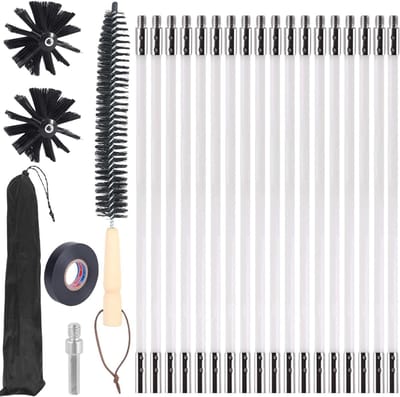 DailySupplies® Schoorsteenveegset - Schoorsteenveger - Schoorsteenborstel