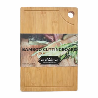 EasyMart Snijplank Bamboe – Houten Snijplank – 33,5 x 21,5 cm – Met Sapgeul – Keuken Snijplank