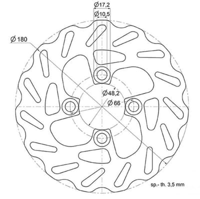 Disque de frein Polini pour Scooter MBK 50 BOOSTER R Après 1994 Neuf