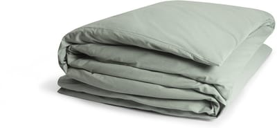 Yumeko dekbedovertrek flanel pale groen 260x240 (zonder slopen) - Biologisch & ecologisch
