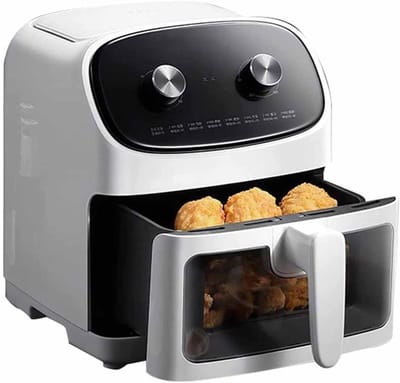 Heteluchtfriteuse Oven - Visuele Oven - Gezond Koken - Glazen Kijkvenster - 4 Liter Capaciteit - Multicolor