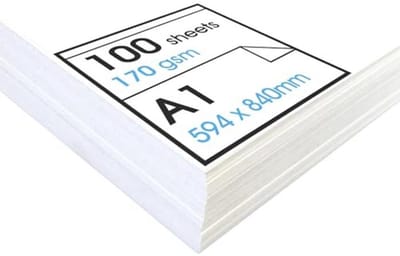 A1 Cartridge Papier voor Tekenen - 170gsm - Ideaal voor Droge Media - 100 Vellen