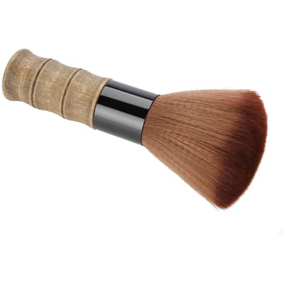 Brosse à cheveux souple pour le cou et le visage, accessoire de coiffure en fibre pour salon de coiffure brown
