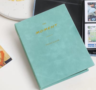 Polaroid Album - 64 Fotos - Instax Mini Geschikt voor Fujifilm - Insteek Fotoboek - Mini Album - Turquoise