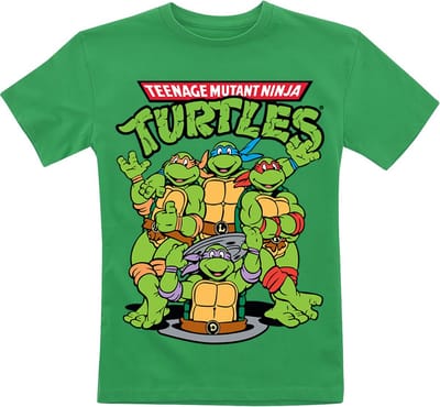 Teenage Mutant Ninja Turtles Kids - Group Jongens & meisjes T-shirt - groen - 104