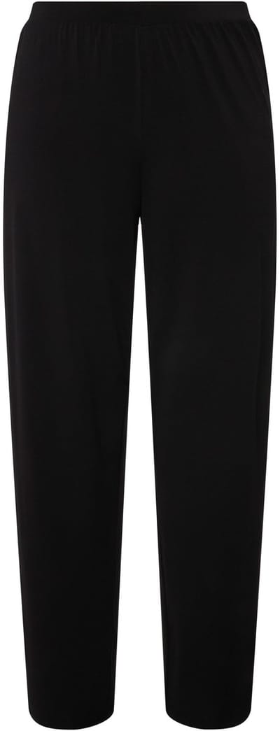 Ulla Popken - Dames - Jerseybroek elastische band - Zwart - Maat 46+