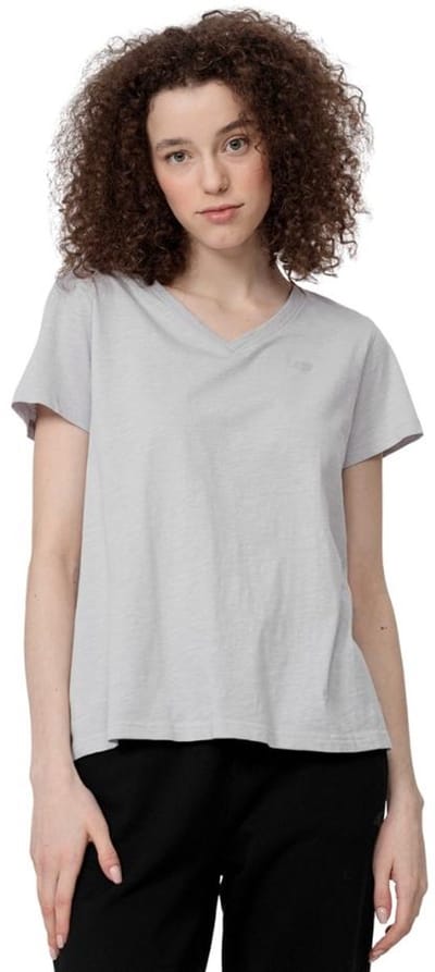 4F T-shirt Dames Lichtgrijs - Maat L