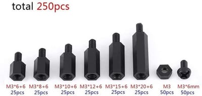 250 Stuks Nylon Spacer Standoff Kit voor PCB