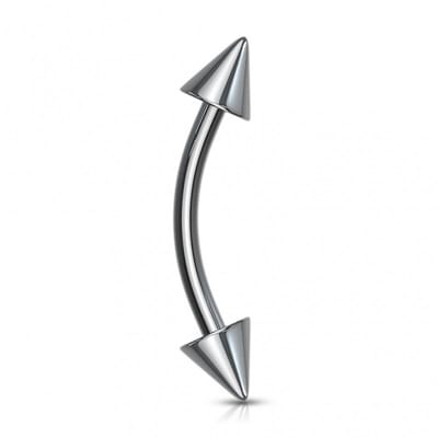 Piercing titanium basis punt extern 1.2x8x3 - zilver - LMPiercings