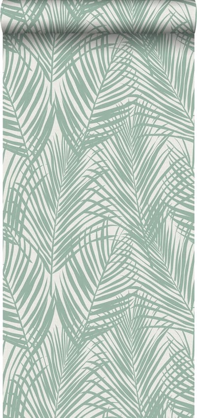 ESTAhome behang palmbladeren mintgroen - 53 cm x 10.05 m - 139005