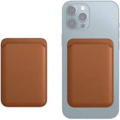 Magnetische Kaarthouder Geschikt Voor iPhone Magsafe - Magnetische Wallet Card Holder - Pasjeshouder - voor iPhone 12 / 13 / 14 / 15 / 16 / 17 / PRO / PRO MAX - bruin