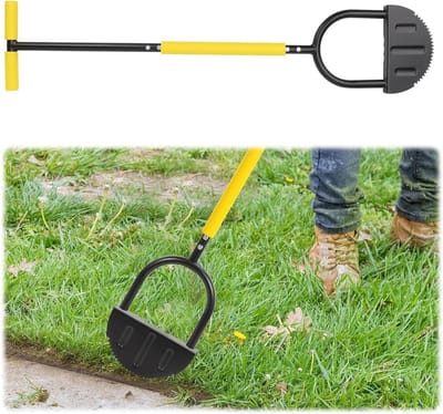 Robuuste handmatige grasrand cutter van 108 cm met zaagtand en handvat voor tuin, bestrating en bloembedden