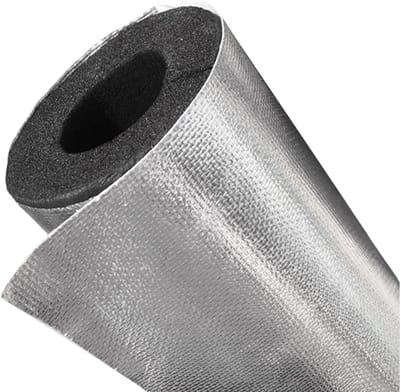 Isolatie Pijp Wrap - Brandvertragende Isolatie - Buizen Isoleren - Sterk Zelfklevend - 6x2x95cm - Aluminium
