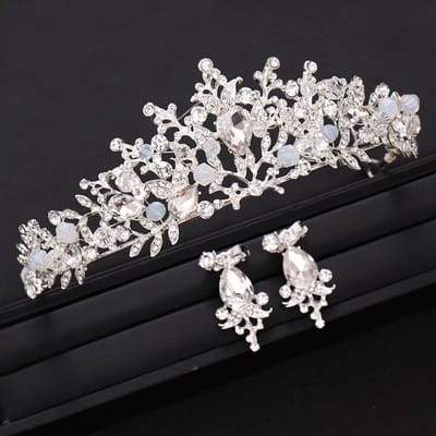 Couronne en Cristal Rose pour Mariées Couronne de Princesse pour Mariées Accessoires Robe de Mariée Accessoires Cheveux Couronne