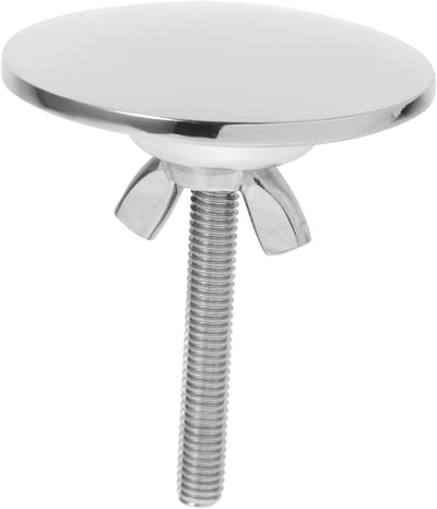 Gootsteen Plug Decoratief - Wastafel Afdekking - Keuken Organiseren - Roestvrij Staal - 6x5.2CM - Zilver