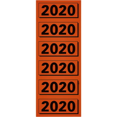 Rugetiket Elba 2020 57x25mm rood 120 stuks