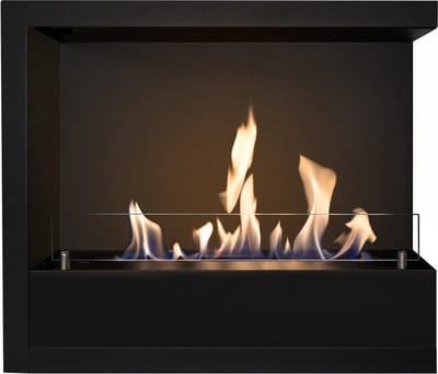 Xaralyn Bio-ethanol haard - Inbouwunit L FP - hoekhaard - 3 KW verwarming - makkelijk inbouwen - veilig open vuur - keramische bio-ethanol brander