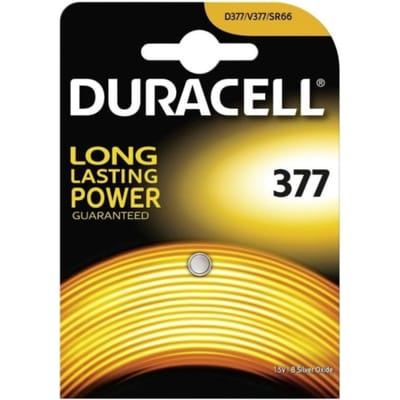 Batterij Duracell knoopcel 377 zilver oxide Ø6,8mm 1,5V-18mA