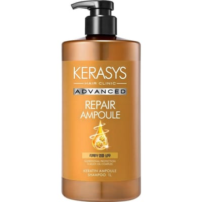 Kerasys, Shampooing Ampoule Réparateur Avancé, pour cheveux abîmés, 400 ml orange