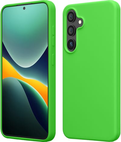 kwmobile telefoonhoesje geschikt voor Samsung Galaxy S25 Plus - Hoesje met siliconen coating - Smartphone case in limoengroen