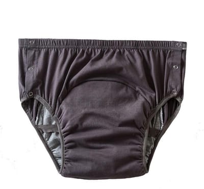 2-delige set wasbare volwassen incontinentiebroek – katoenen urinebeschermende onderbroek voor ouderen – antilek, comfortabele pull-up broek.Grijs-XL