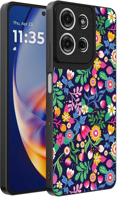 Geschikt voor Motorola Edge 50 Neo Telefoonhoesje met bloemen opdruk - TPU backcover case flower design - Smartphonica geschikt voor Motorola Edge 50 Neo