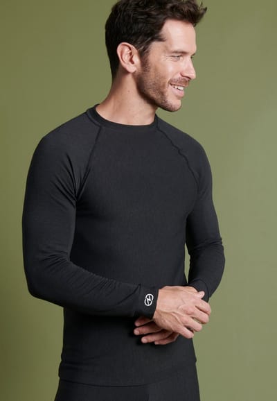 Damart - Heren-T-shirt ronde hals comfort Thermolactyl 4 - Heren - Zwart - (118-125) XXL