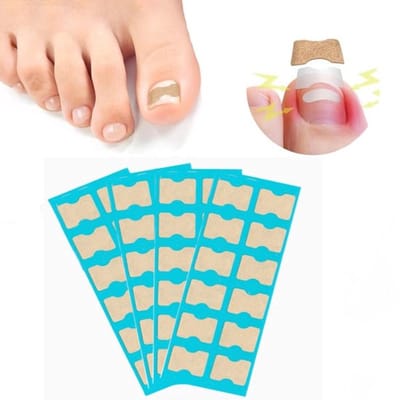 Daity 4 vellen, 24 pleisters - Ademende corrigerende pleisters - Geen lijm nodig - Pijnloze correctie van ingegroeide teennagels - Hulpmiddel voor de behandeling van ingegroeide teennagels - Verlicht en corrigeert ingegroeide teennagels