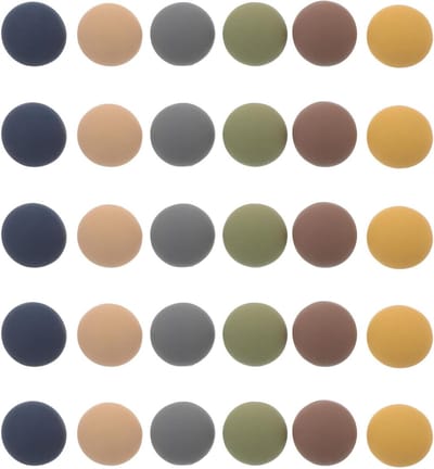 Punaises set - Duimspijkers pinnen - Documenten bevestigen - Ergonomische vorm - 30 stuks - Meerkleurig
