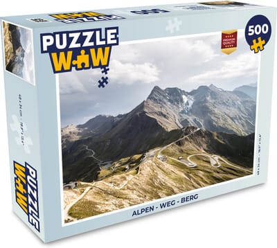 Puzzel Alpen - Weg - Berg - Legpuzzel - Puzzel 500 stukjes