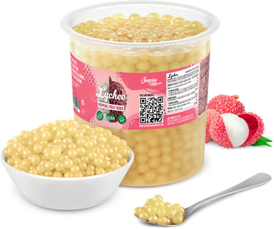 Inspire Food Company - Bubble tea - Bubble Tea Parels - Popping Boba Pearls - Popping Fruitparels - Lychee - 3.2 KG