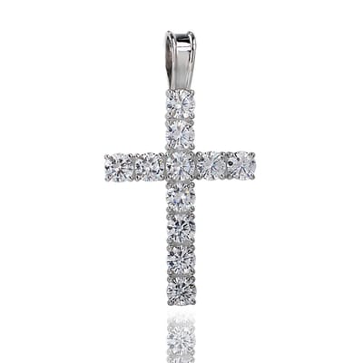 Juwelier Zwartevalk zilveren (gerhodineerd) kruis hanger - 24.212